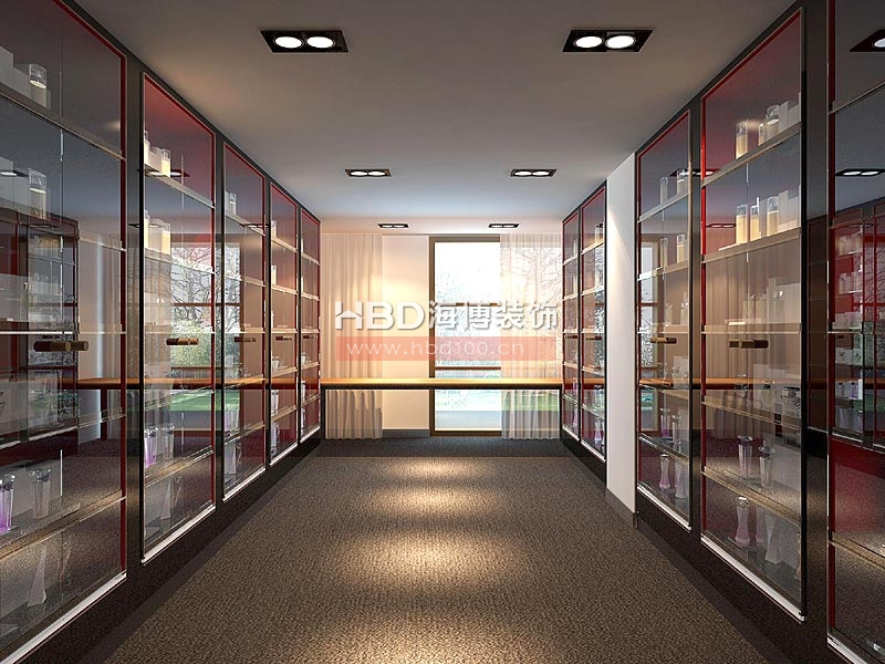 韓彩化妝品公司展廳裝修設(shè)計