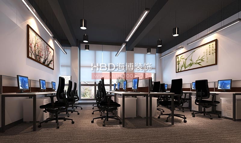 廣州日熙貿(mào)易公司裝修設計 公共辦公區(qū)