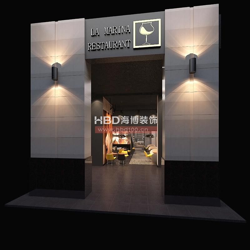 拉馬莉娜西餐廳設(shè)計(jì)裝修 門頭設(shè)計(jì)