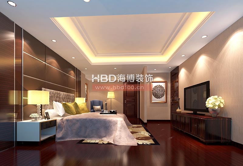 廣州天河珠江新城別墅裝修-主臥設(shè)計.jpg