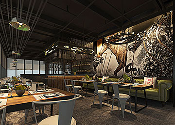 Loft風格西餐廳設(shè)計裝修